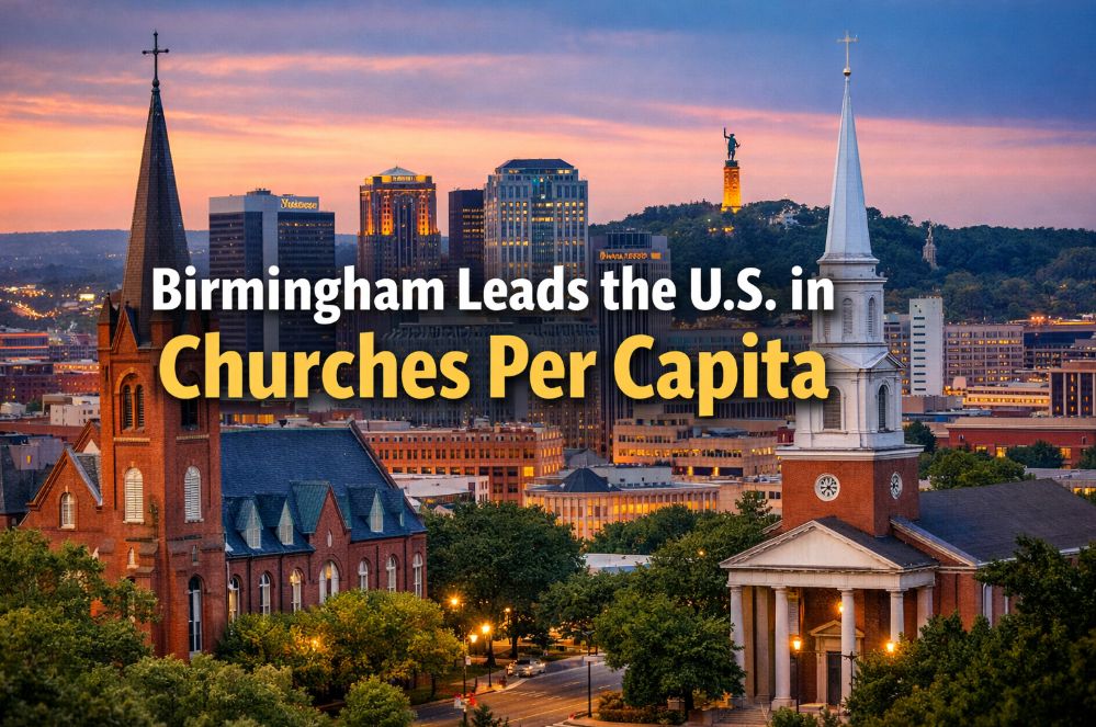 Birmingham Leads the U.S. in Churches Per Capita